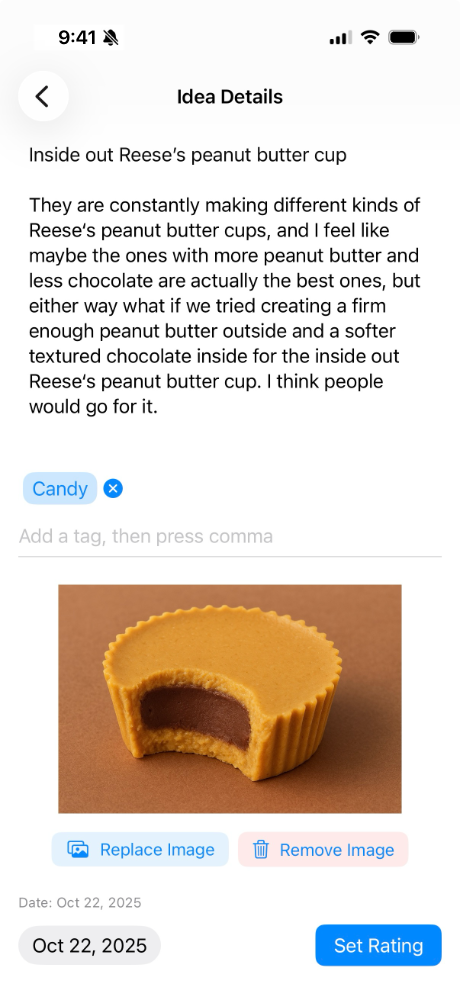 Inventions App Screenshot - Detail View
