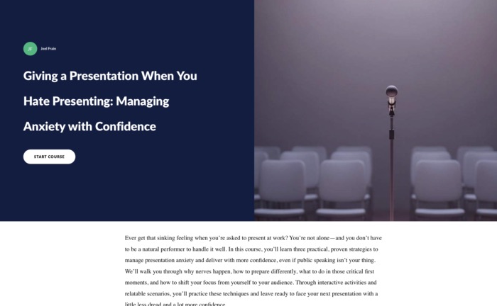 Presentation Anxiety Module