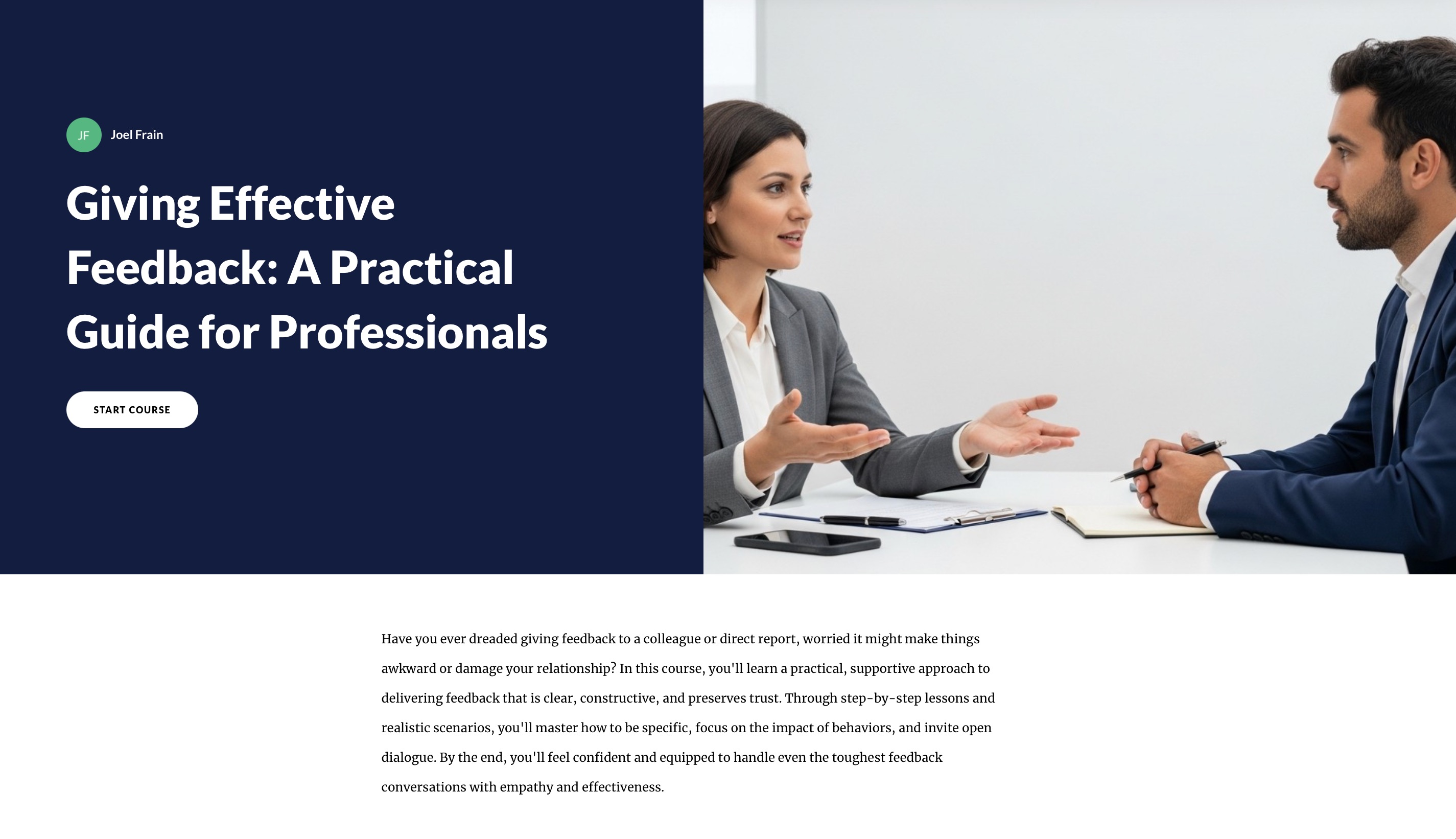 Giving Effective Feedback Module